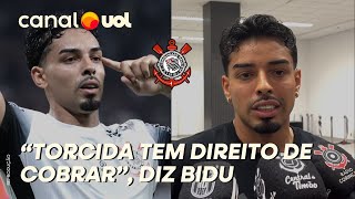 CORINTHIANS: BIDU FALA DA COBRANÇA DA TORCIDA APÓS VITÓRIA: ‘SABEMOS QUE TEMOS QUE MELHORAR’