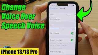 iPhone 13/13 Pro: How to Change VoiceOver Speech Voice