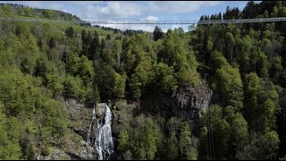 Todtnau - BLACK FOREST LINE in Todtnau, die 450 Meter lange Hängebrücke über den Wasserfall im