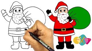 تعليم الرسم | كيف ترسم بابا نويل | جسم كامل | خطوة بخطوة للمبتدئين