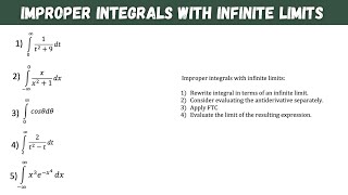 Improper integrals with infinite limits - Calculus