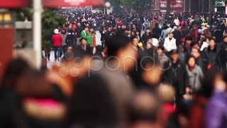 Busy Crowds Traffic. Stock Footage