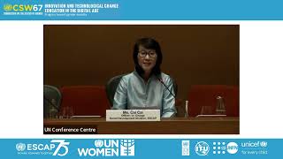 CSW67 Regional Consultation: Innovation and technological change for gender equality