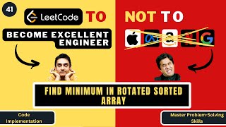 Find Minimum in Rotated Sorted Array | Code Implementation | Leetcode 153 | Progression90