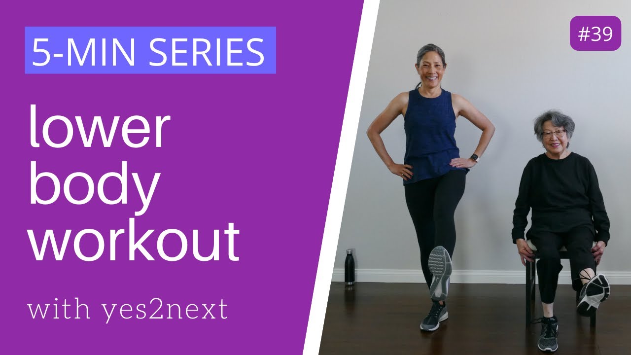 5 Minute Lower Body Workout Seniors Beginners Youtube