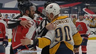 Mark Borowiecki vs Nick Foligno Feb 20, 2021