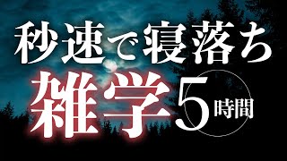 【睡眠導入】秒速で寝落ち雑学5時間【合成音声】