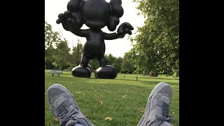 UNDSing the Air Jordan KAWS 4's at the KAWS Statue