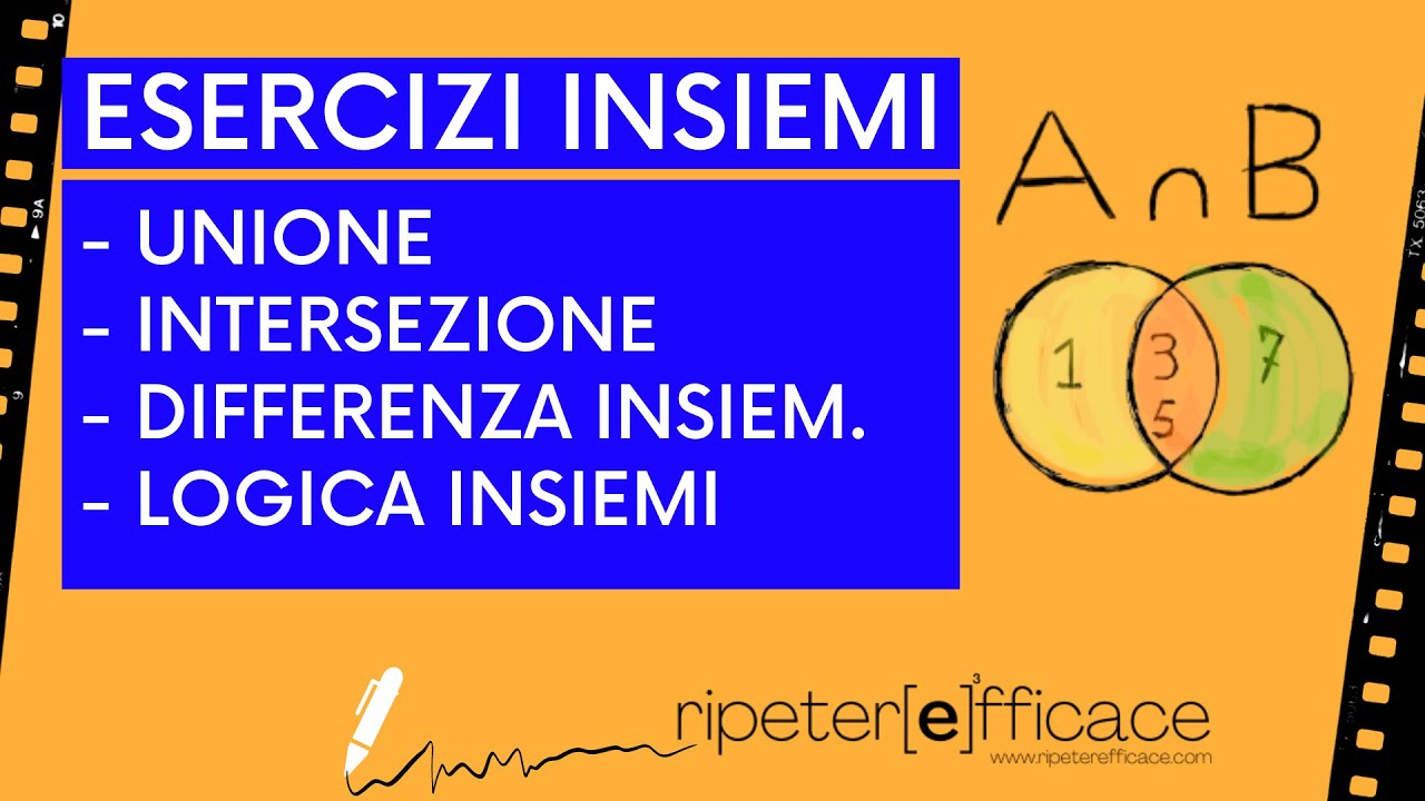 Insiemi E Logica Prima Superiore | Passo Passo Esercizi Su Unione ...