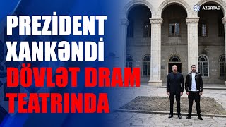 Prezident İlham Əliyev Xankəndi Dövlət Dram Teatrının binasında görüləcək işlərlə tanış olub