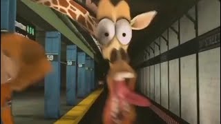 Madagascar but only Melman getting hurt