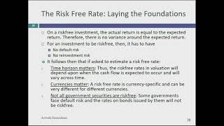 Session 4: Risk Free Rates