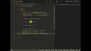 How to Make time conveter in java|| programming language #java