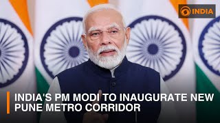 India's PM Modi to inaugurate new Pune Metro corridor