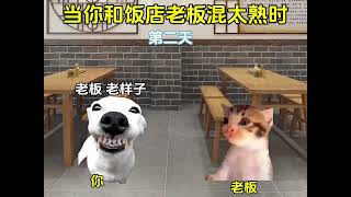 你和楼下饭店老板产生羁绊时#内容过于真实 #猫meme #猫meme小剧场