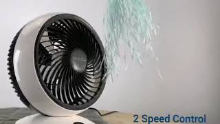 AirArtDeco 6 Inch USB Portable Desk Fan, 2-Speed Control USB Powered Fan, 6 Fan Blades, 1.5m Reviews