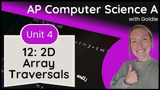 AP CSA Data Collections – 2D Array Traversals