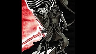 Kylo Ren Star Wars The Force Awakens A Dredfunn Timelapse Comic Painting