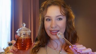 Tingle Master ASMR | Honey spoons, mouth sounds, \u0026 visuals