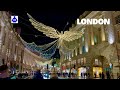 2024 London Walk 🇬🇧 Nightlife 👼 ⭐️ CHRISTMAS LIGHTS & MARKET Tour | Central London Walking Tour |HDR