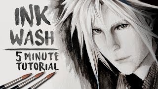 INK WASHING | 5 Minute Tutorial | DrawlikeaSir