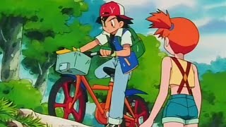 Ash steals Misty's Bike | Pokemon.