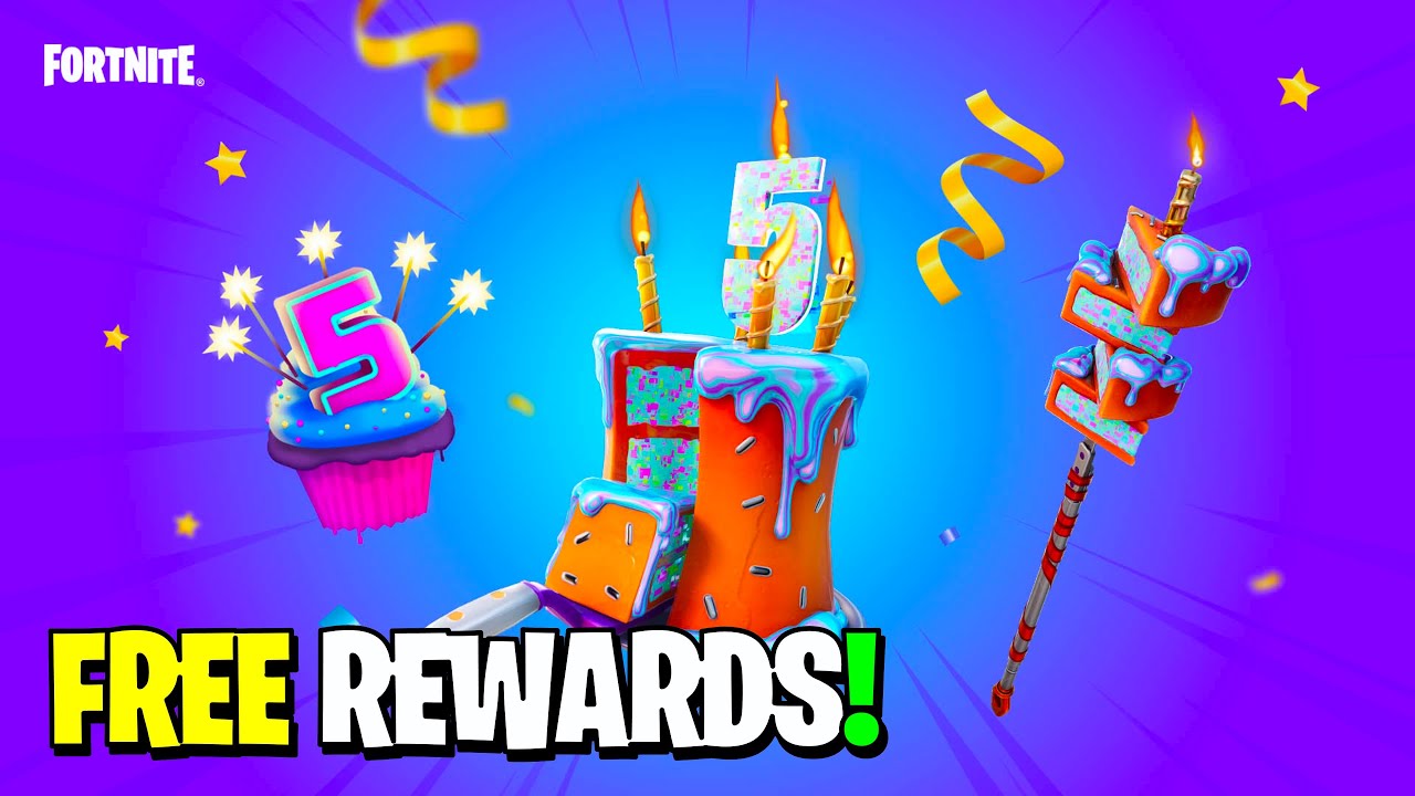 How To Claim ALL 12 FREE Rewards! - Fortnite 5th Birthday! - YouTube