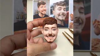 MrBeast's head made from polymer clay, sculpture timelapse【Clay Artisan JAY】#Shorts