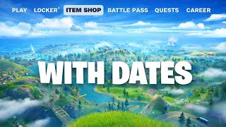 SKINS RELEASING WITH DATES…