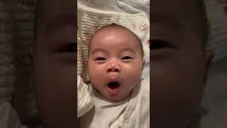 あくびをする赤ちゃん/japanese baby yawning #shorts