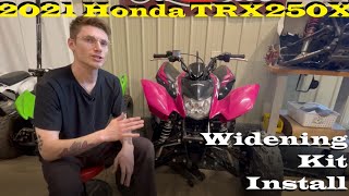 2021 Honda TRX250X Widening Kit - Diamond J Customs How-To-Install Video (Part 1)