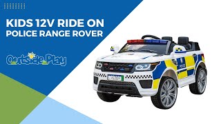 12V Kids Ride On Police Car Electric Toy | Outside Play