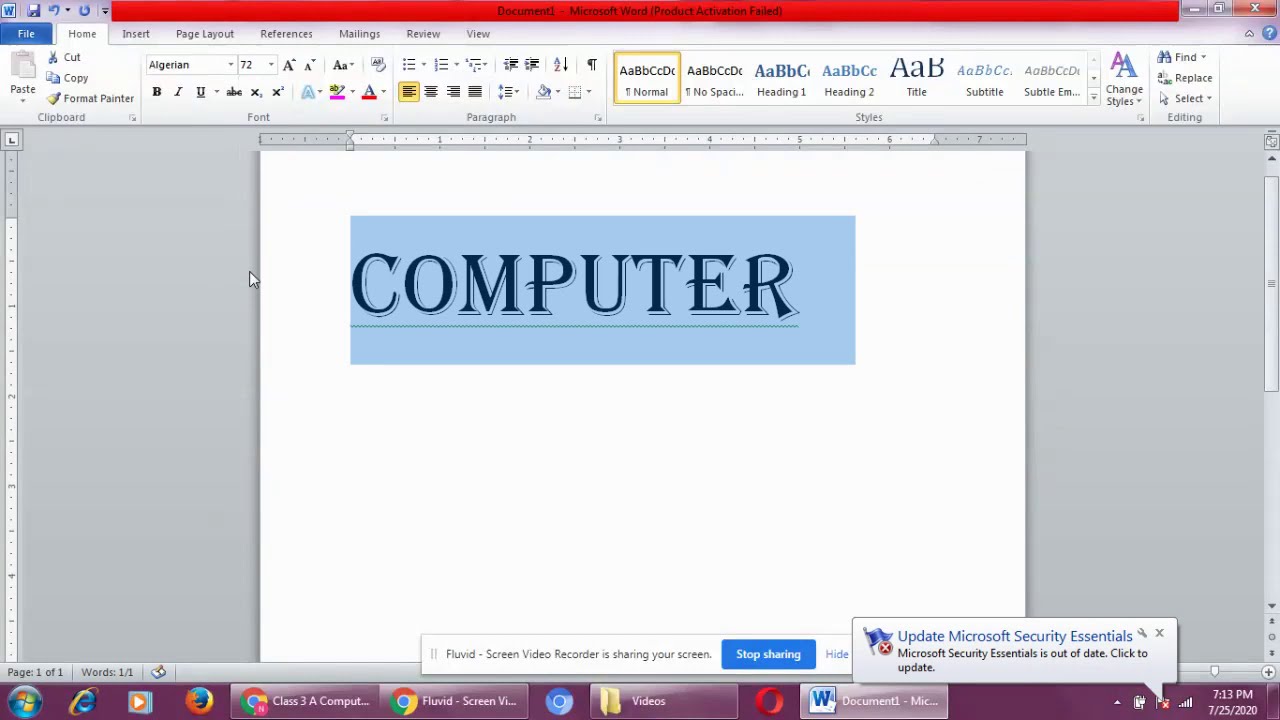 Formatting In MS Word 2010 Part 1 - YouTube