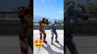 IRONMAN AND ROBOT TEAMS VS SPIDERMAN TEAMS WHO IS POWERFUL TEAMS #gta5 #shorts