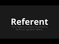 how to pronounce referent