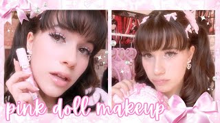 ₊˚⊹ sparkly pink dolly makeup tutorial ♡ 🎀