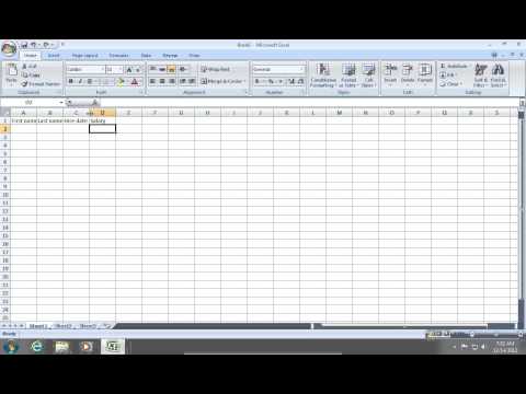 How to create an Excel 2007 Database How to create an Excel 2007 Database