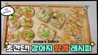 세상쉬운 강아지간식 양갱 만들기 | 강아지 수제간식 만들기 | Making homemade dog snacks