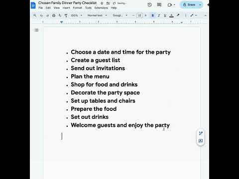 Las listas de verificación en Google Docs te ayudan a planificar momentos con amigos y familiares #Shorts