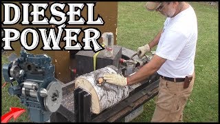 Homemade Diesel  Log Splitter - Kubota Z482 Twin Cylinder