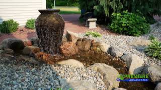 Backyard Pond with Waterfall in Indiana