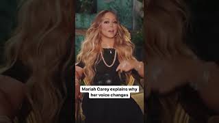 mariah carey explains why her voice changes sometimes #shorts