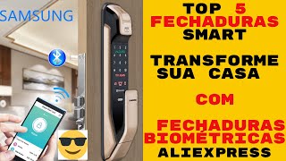 ▶️Top 5 Fechadura Inteligente  Aliexpress | Fechaduras com Biometria Review Samsung ezon SHS-2920