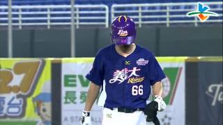 20130730 CPBL 犀牛VS猿 6上 二壘滾地球郭修延策動雙殺