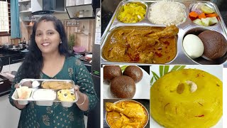 30 min Nonveg 🍗Thali |🍍ಪೃನಾಪಲ್ ಫ್ಲೇವರ್ಡ ಕೇಸರಿ ಬಾತ್ | ರಾಗಿ ಮುದ್ದೆ ಹೀಗೆ ಮಾಡಿ | Homestyle chicken curry