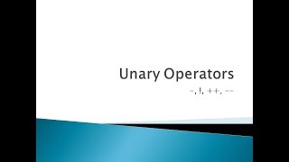 12 - Unary Operators in c programming