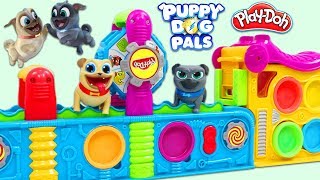Disney Jr Puppy Dog Pals Visit Magic Play Doh Mega Fun Factory Playset for Surprise Toys!