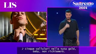 LIS Sanremo 2024 - Mahmood canta 'Tuta gold'