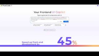 PureCode AI - Sign Up, Theme Selection \u0026 Component Generation