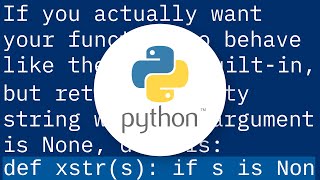 Python: most idiomatic way to convert None to empty string?